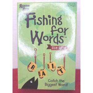 UNIVERSITY GAMES  Fishing For Words Dice Game Ages 8+ Family Game Night Complete